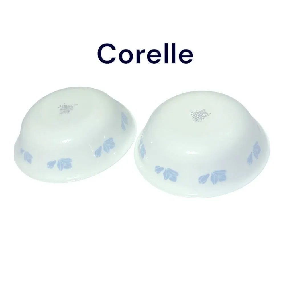 Corelle White and Blue bowls set of 2 vintage retired pattern replacement